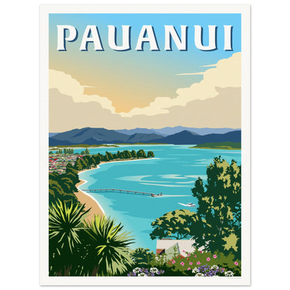 Pauanui Travel Poster, New Zealand