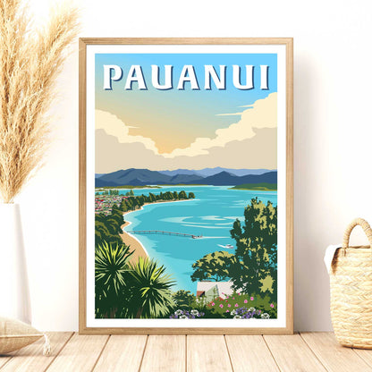Pauanui Travel Poster, New Zealand