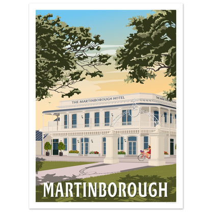 Martinborough Hotel - Travel Poster, New Zealand