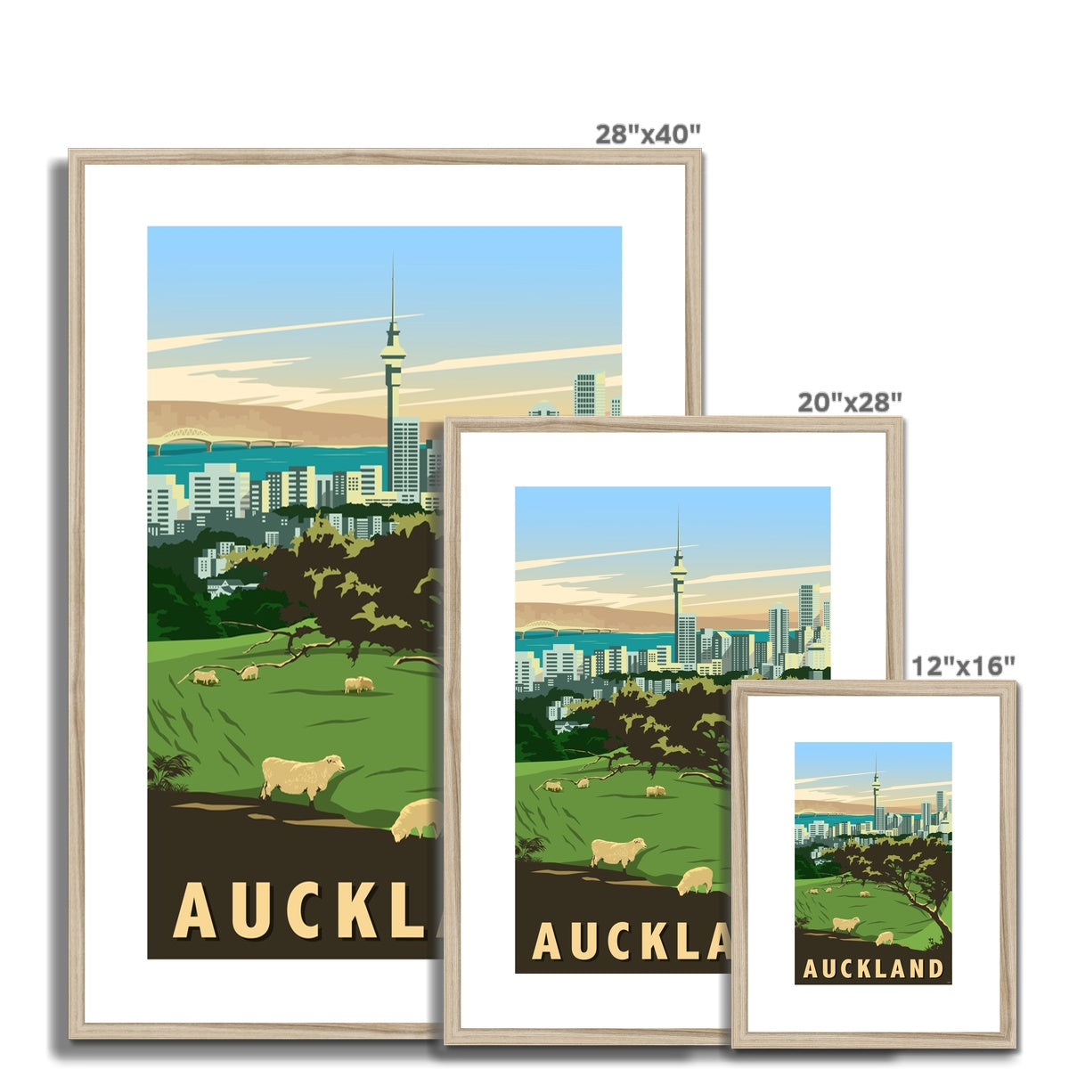 Auckland -  Mount Eden Framed & Mounted Print