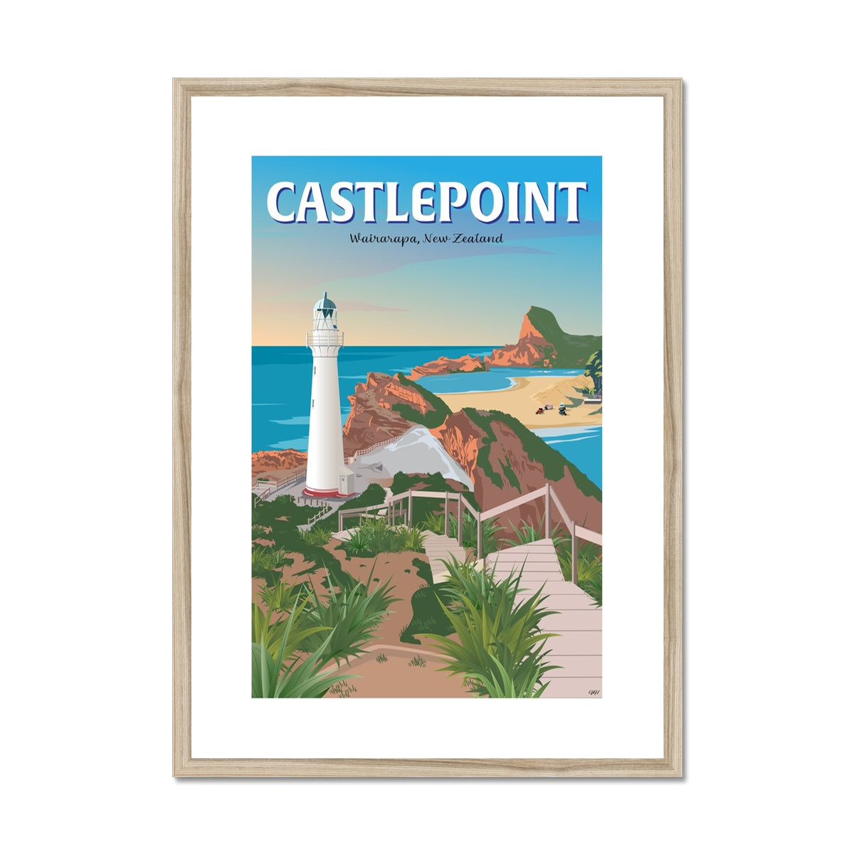 Castlepoint Framed & Mounted Print