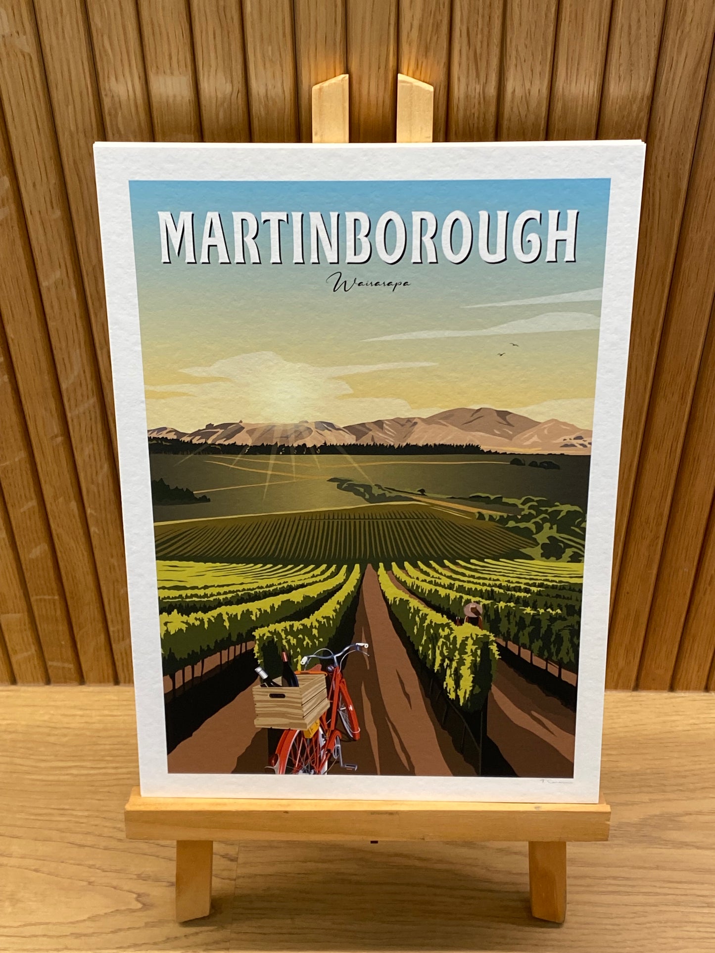 Martinborough Vines - Travel Poster, New Zealand