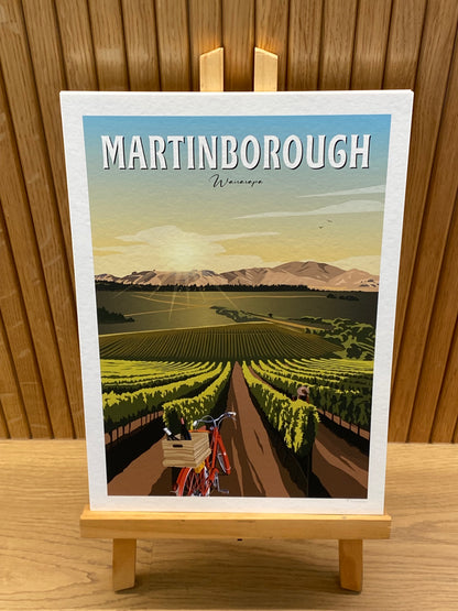 Martinborough Vines - Travel Poster, New Zealand