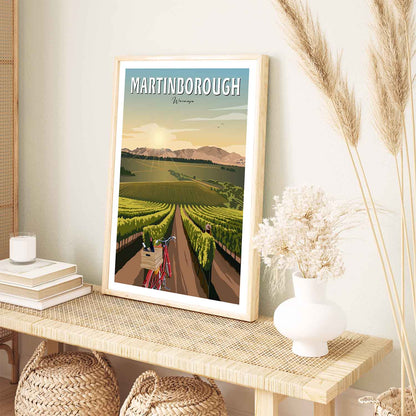 Martinborough Vines - Travel Poster, New Zealand