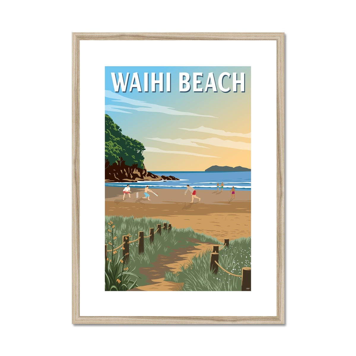 Waihi Beach, NZ  Framed & Mounted Print