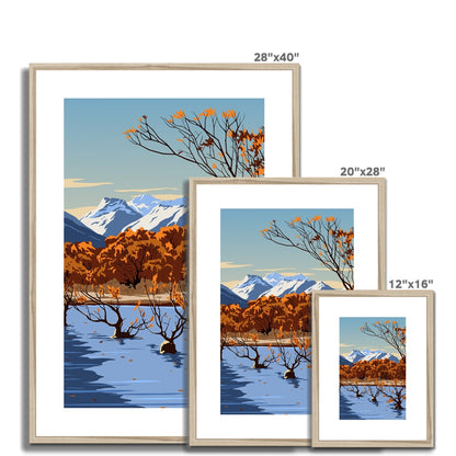 Glenorchy Willow Trees  Framed & Mounted Print