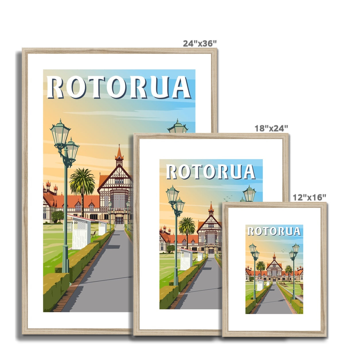 Rotorua Museum and Gardens Framed & Mounted Print