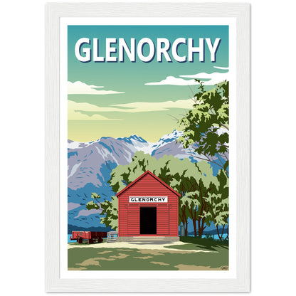 Glenorchy Shed Summer Travel Poster, New Zealand