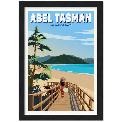 Abel Tasman - Awaroa Bay - Travel Poster, New Zealand